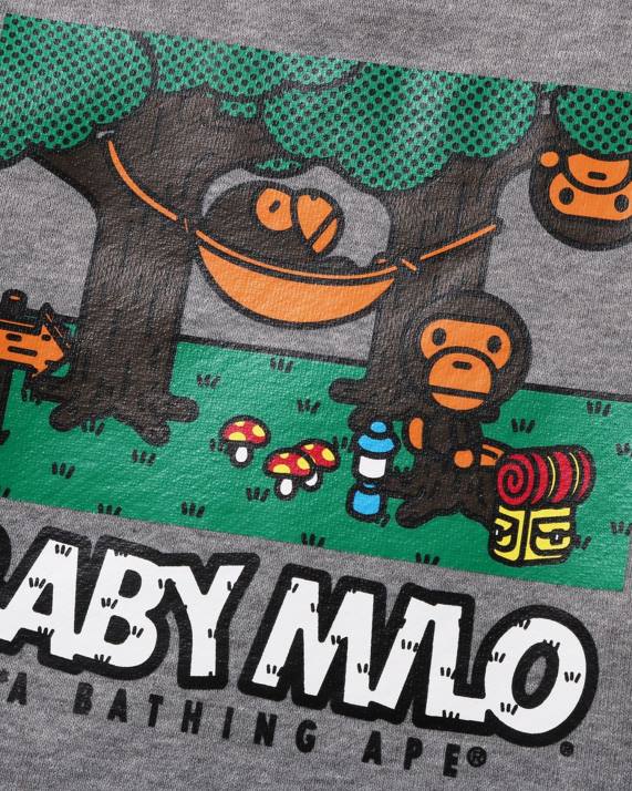 A Bathing Ape børn baby milo camo hængekøje crewneck HH6J1353 grå