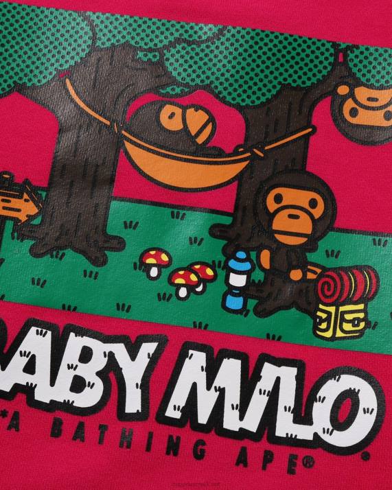 A Bathing Ape børn baby milo camo hængekøje crewneck HH6J1354 lyserød