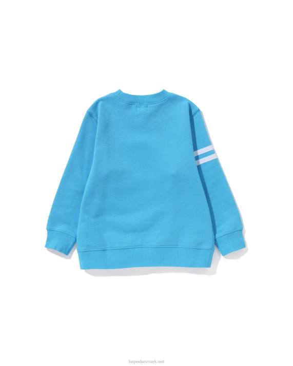 A Bathing Ape børn baby milo emblem crewneck HH6J1342 blå