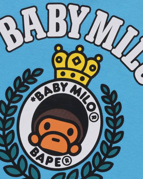 A Bathing Ape børn baby milo emblem crewneck HH6J1342 blå