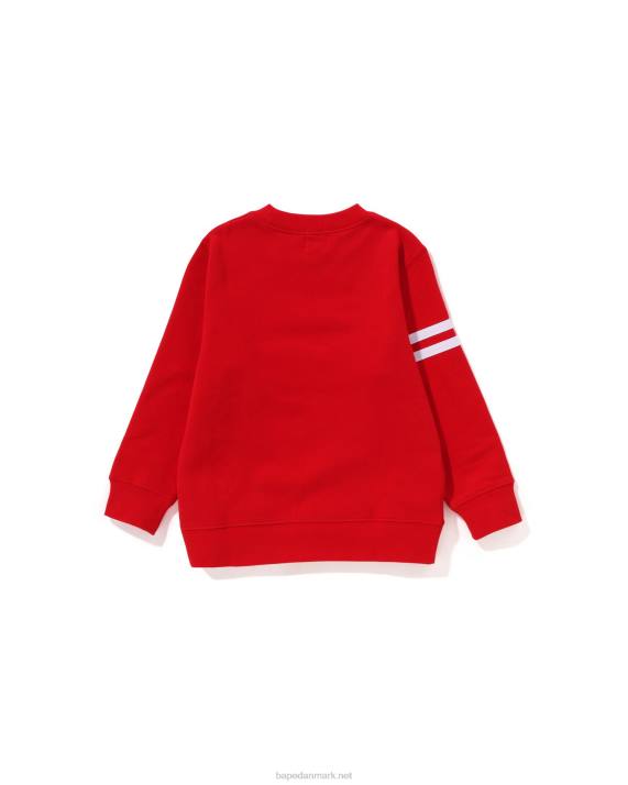 A Bathing Ape børn baby milo emblem crewneck HH6J1343 knaldrød