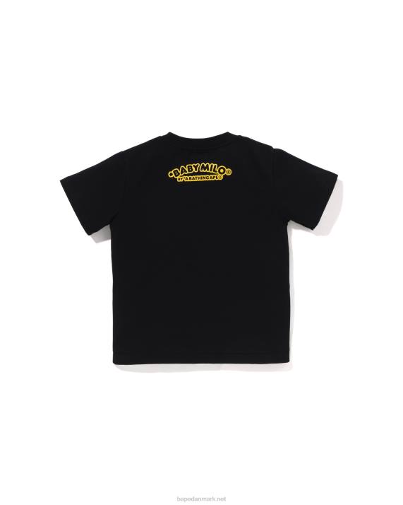 A Bathing Ape børn baby milo fiskevest print t-shirt HH6J1315 sort