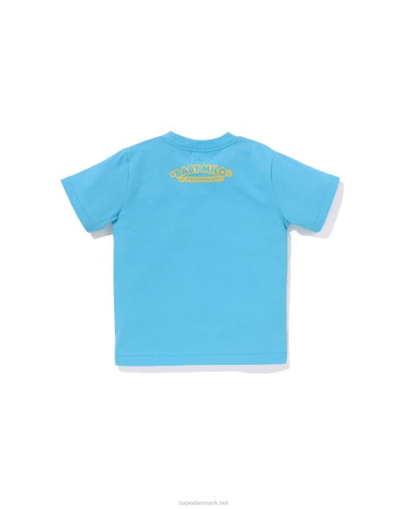 A Bathing Ape børn baby milo fiskevest print t-shirt HH6J1316 lyseblå