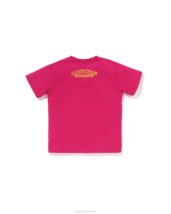 A Bathing Ape børn baby milo fiskevest print t-shirt HH6J1318 karminrose