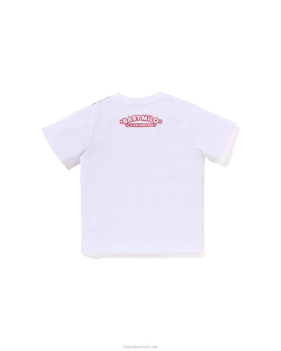 A Bathing Ape børn baby milo fiskevest print t-shirt HH6J1320 hvid