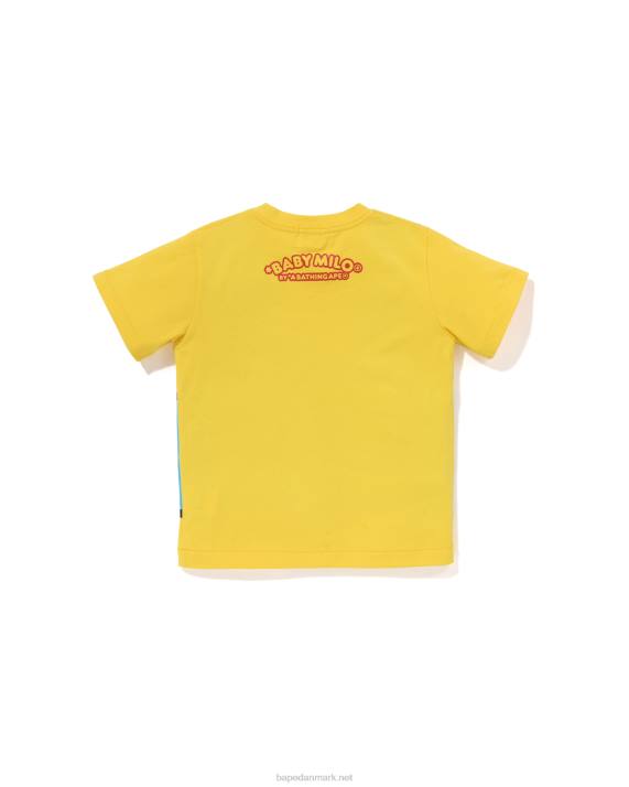 A Bathing Ape børn baby milo fiskevest print t-shirt HH6J1321 gul