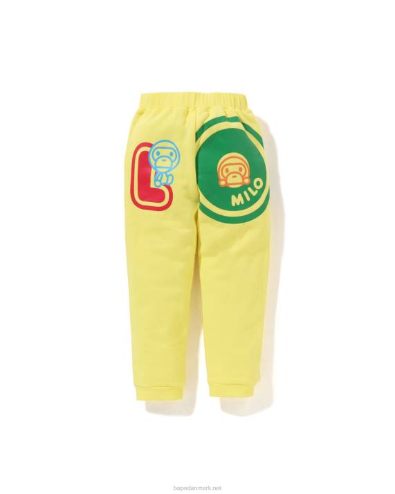 A Bathing Ape børn baby milo font sweatbukser HH6J1356 gul
