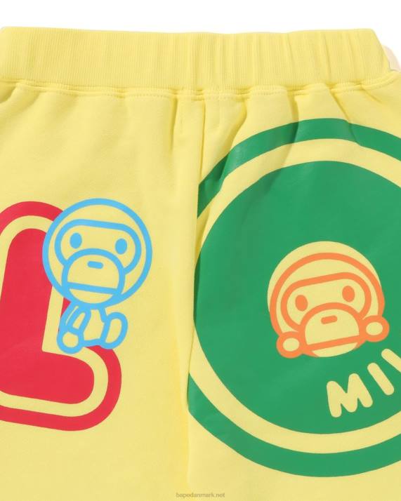 A Bathing Ape børn baby milo font sweatbukser HH6J1356 gul