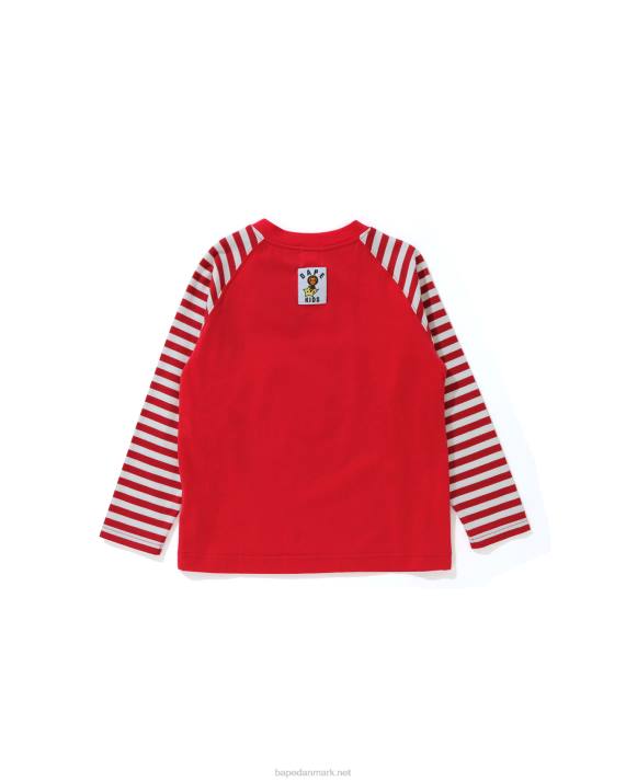 A Bathing Ape børn baby milo glød i mørke stat tee HH6J1772 knaldrød