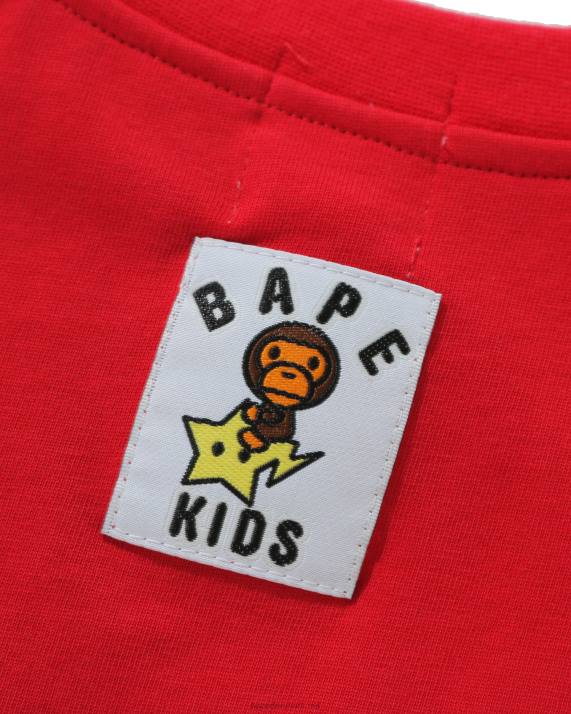 A Bathing Ape børn baby milo glød i mørke stat tee HH6J1772 knaldrød