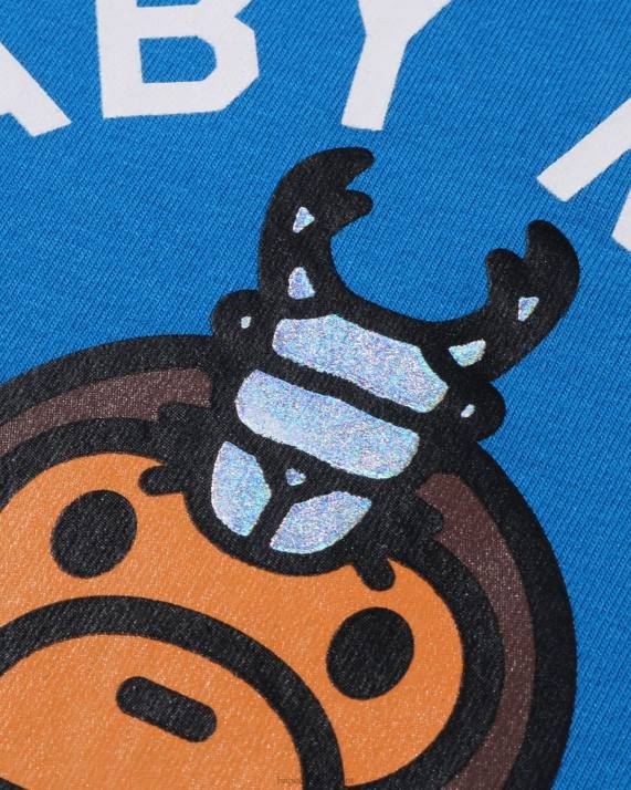 A Bathing Ape børn baby milo hjort beetle bodysuit i lag HH6J1615 blå