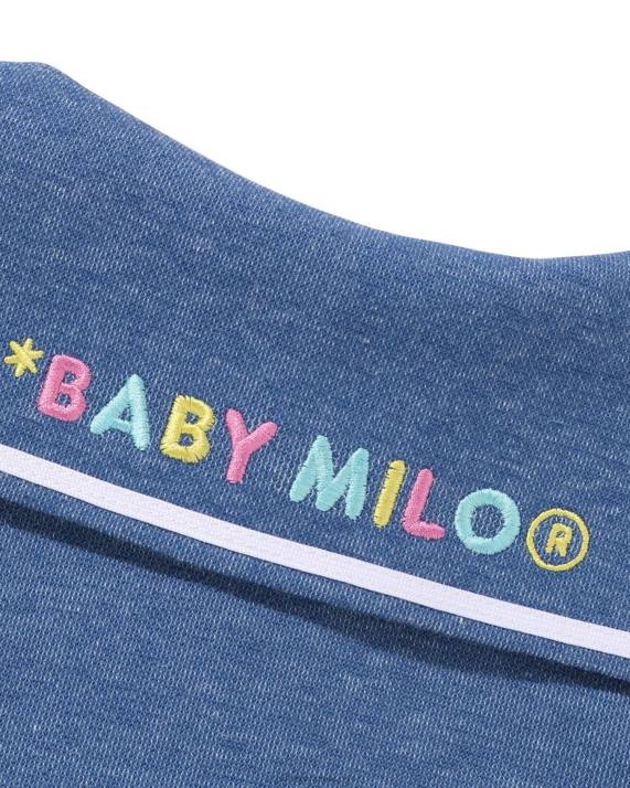 A Bathing Ape børn baby milo jersey denim sømandskrave bodysuit HH6J1400 denim