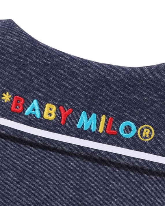 A Bathing Ape børn baby milo jersey denim sømandskrave bodysuit HH6J1401 denim