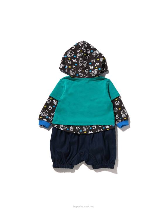 A Bathing Ape børn baby milo junkfood bukser i lag HH6J1604 mynte