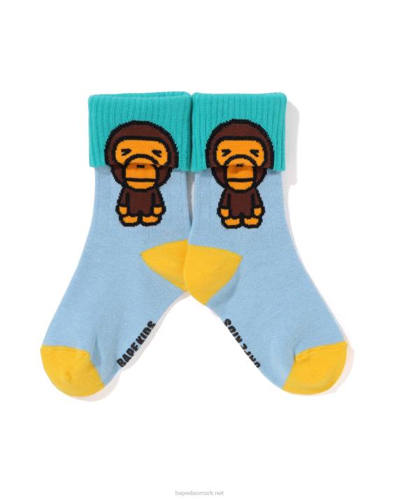A Bathing Ape børn baby milo manchetter sokker HH6J1306 lyseblå
