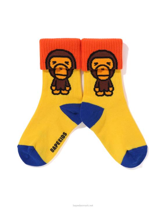 A Bathing Ape børn baby milo manchetter sokker HH6J1307 gul