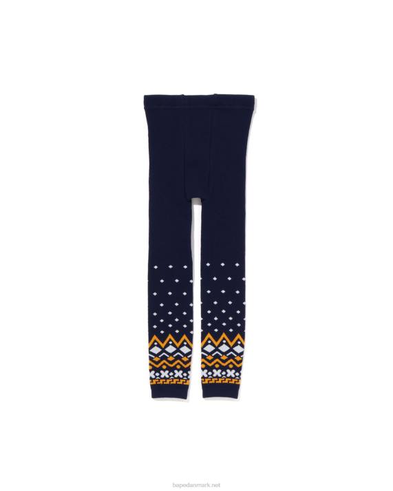 A Bathing Ape børn baby milo nordiske leggings HH6J1468 Marine blå