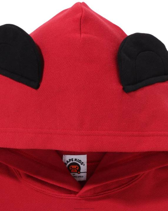A Bathing Ape børn baby milo panda pullover hættetrøje i lag HH6J1460 knaldrød