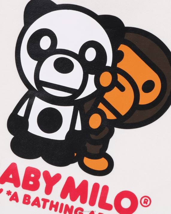 A Bathing Ape børn baby milo panda pullover hættetrøje i lag HH6J1461 hvid