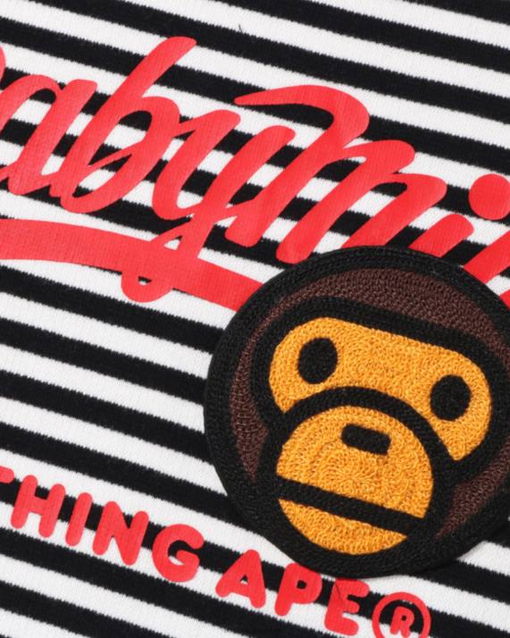 A Bathing Ape børn baby milo patch hoop crewneck HH6J1628 sort