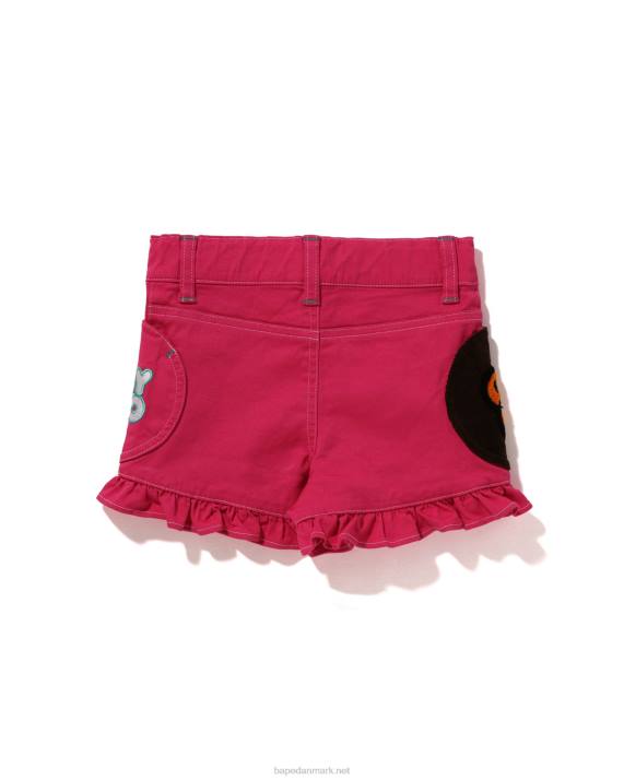A Bathing Ape børn baby milo pocket fill shorts HH6J1601 karminrose