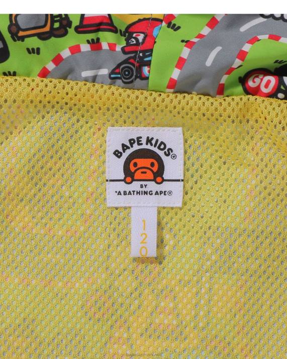 A Bathing Ape børn baby milo racer-hættetrøjejakke HH6J1723 caise