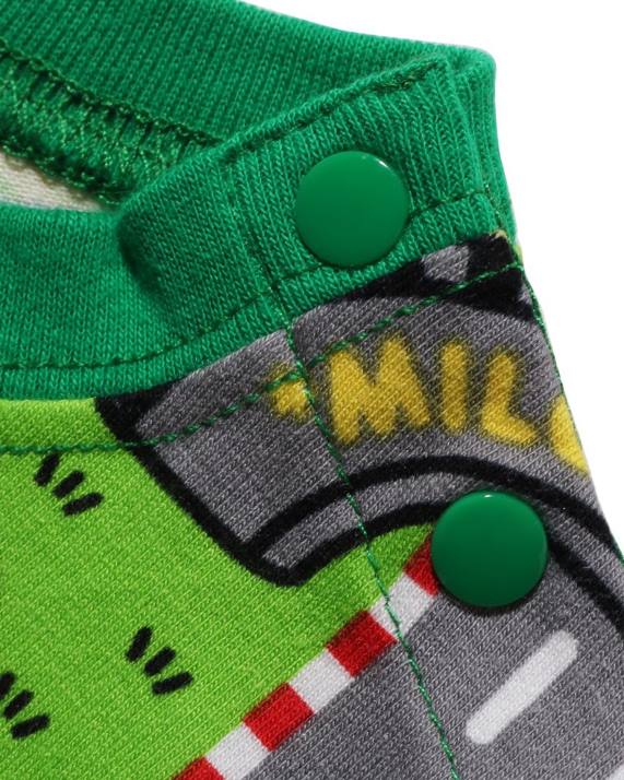 A Bathing Ape børn baby milo racing bodysuit HH6J1611 smaragd
