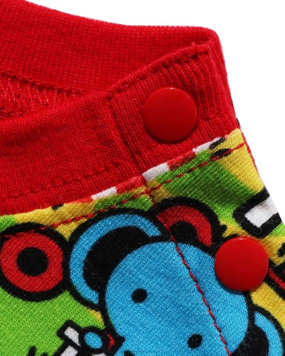 A Bathing Ape børn baby milo racing bodysuit HH6J1612 knaldrød