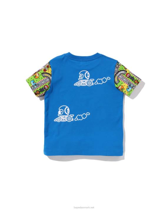 A Bathing Ape børn baby milo racing friends t-shirt HH6J1621 blå