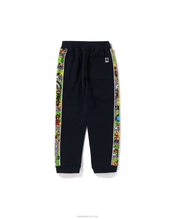 A Bathing Ape børn baby milo racing joggingbukser HH6J1719 Marine blå