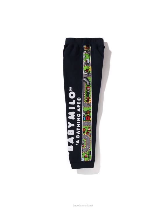 A Bathing Ape børn baby milo racing joggingbukser HH6J1719 Marine blå