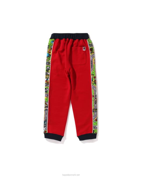 A Bathing Ape børn baby milo racing joggingbukser HH6J1720 knaldrød