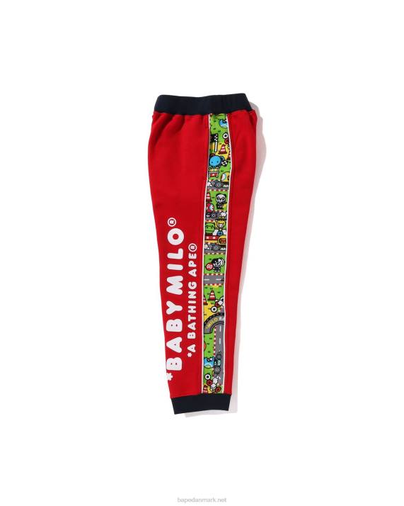 A Bathing Ape børn baby milo racing joggingbukser HH6J1720 knaldrød