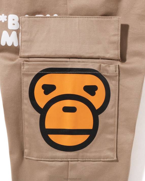 A Bathing Ape børn baby milo sidelomme ansigtsbukser HH6J1598 beige