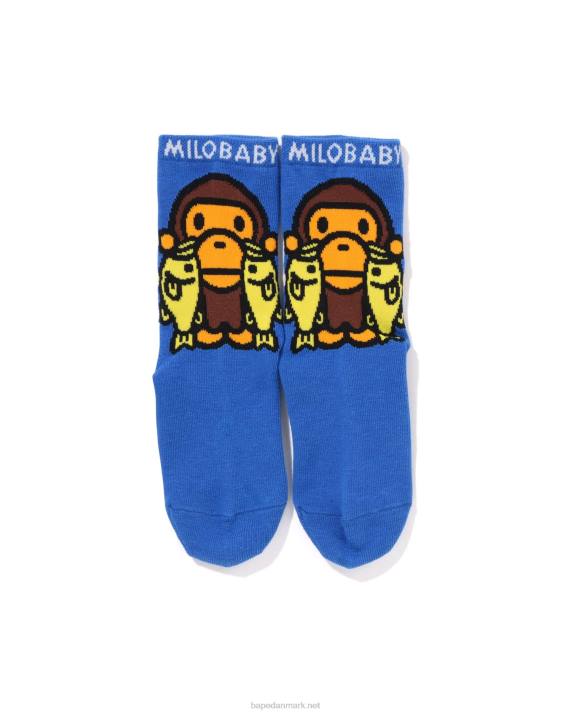 A Bathing Ape børn baby milo sorte bassokker HH6J1389 blå