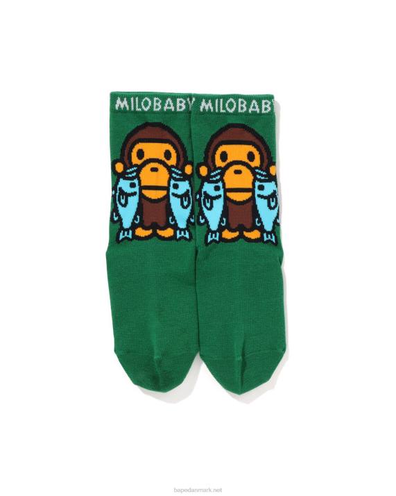 A Bathing Ape børn baby milo sorte bassokker HH6J1390 smaragd