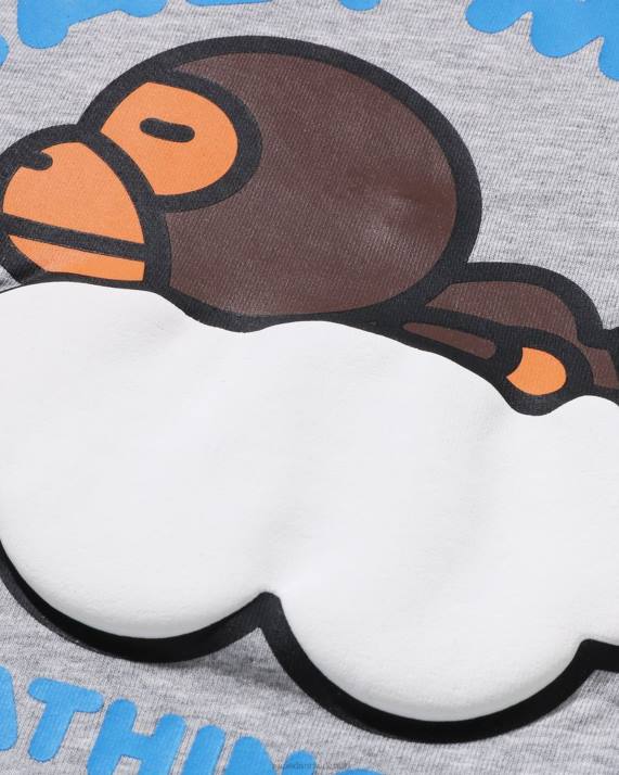 A Bathing Ape børn baby milo sove på sky tee HH6J1508 grå