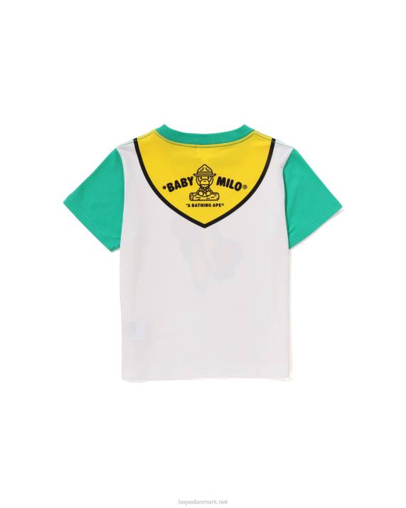 A Bathing Ape børn baby milo spejder-t-shirt med print HH6J1379 påfuglegrøn