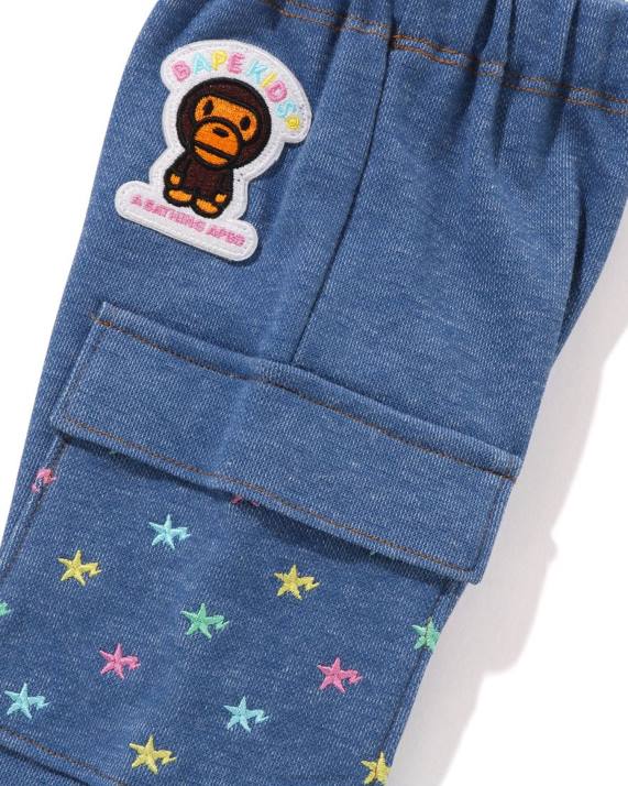 A Bathing Ape børn baby milo sta jersey denimbukser HH6J1398 denim
