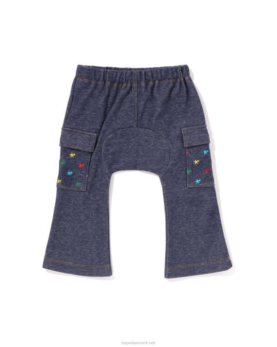 A Bathing Ape børn baby milo sta jersey denimbukser HH6J1399 denim