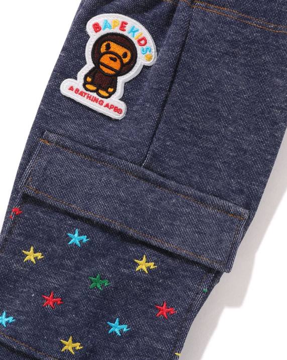 A Bathing Ape børn baby milo sta jersey denimbukser HH6J1399 denim