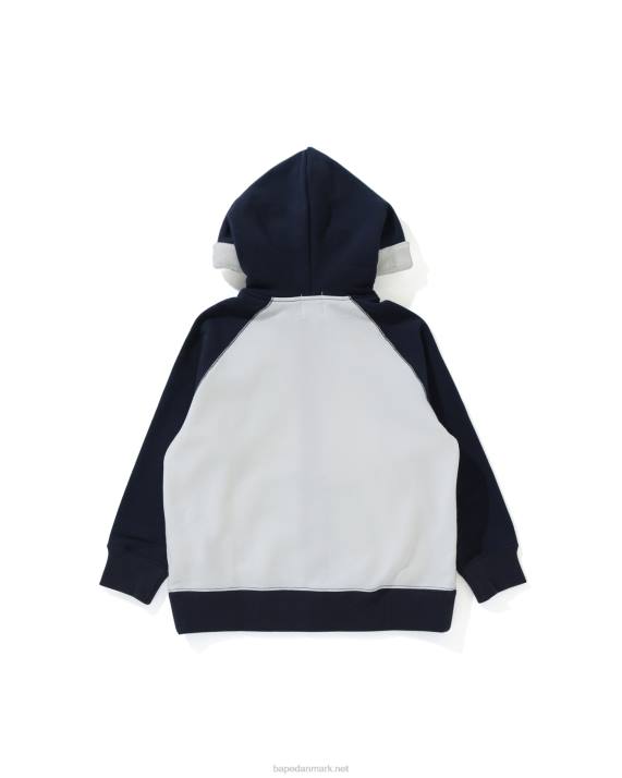 A Bathing Ape børn baby milo star hættetrøje med lynlås HH6J1791 mørkeblå