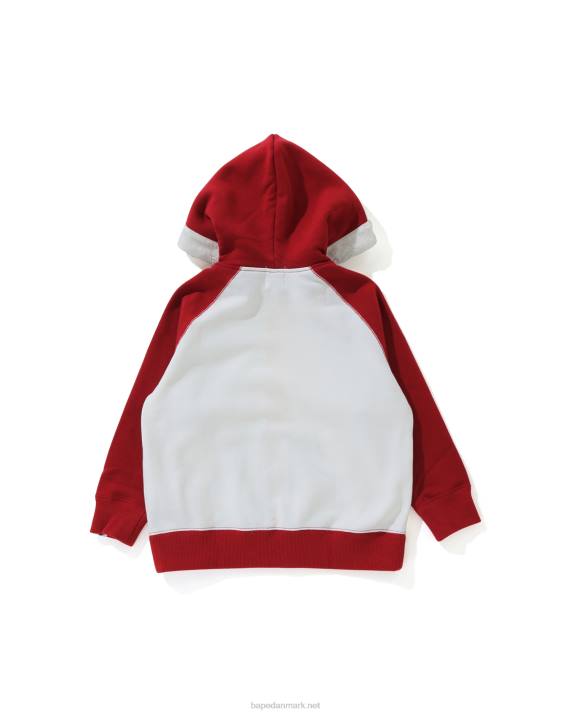 A Bathing Ape børn baby milo star hættetrøje med lynlås HH6J1792 knaldrød