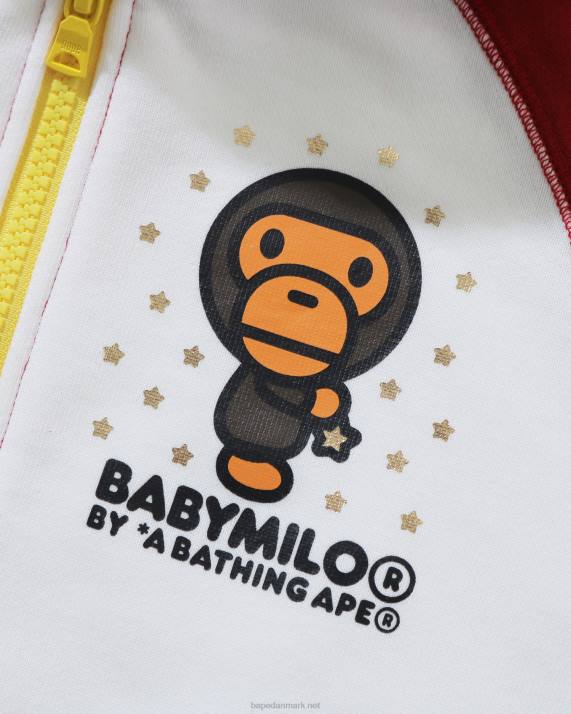 A Bathing Ape børn baby milo star hættetrøje med lynlås HH6J1792 knaldrød