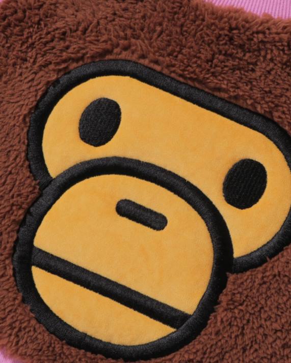 A Bathing Ape børn baby milo sweatshirt med rund hals HH6J1784 lyserød