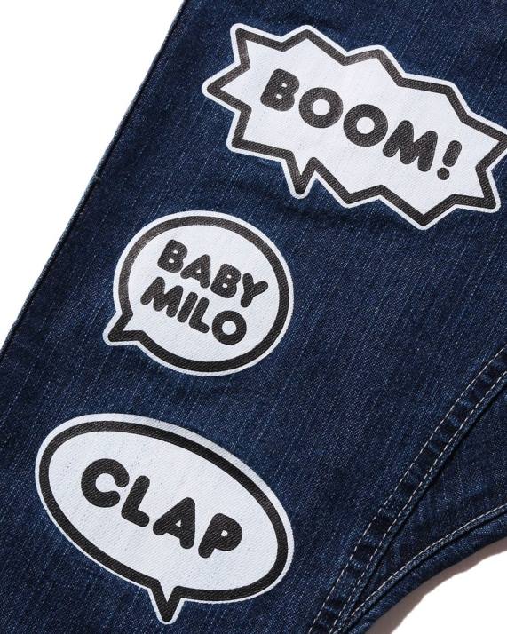 A Bathing Ape børn baby milo taleballon denimbukser HH6J1560 denim