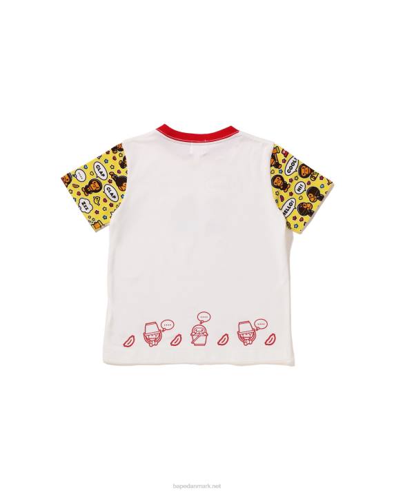 A Bathing Ape børn baby milo taleballon milo lisa t-shirt HH6J1589 hvid
