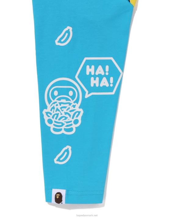 A Bathing Ape børn baby milo taleballon raglan t-shirt med 3/4 ærmer HH6J1529 blå