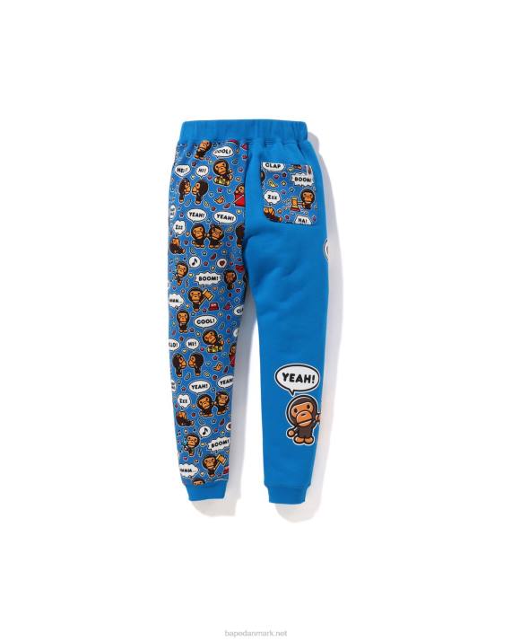 A Bathing Ape børn baby milo taleballon slanke bukser HH6J1476 blå