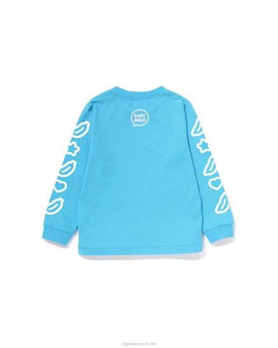 A Bathing Ape børn baby milo taleballon t-shirt 1 HH6J1477 blå